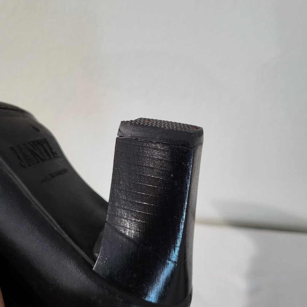 Janita Calf High Heeled Boots 22890, Black SZ 37 - Picture 12 of 15